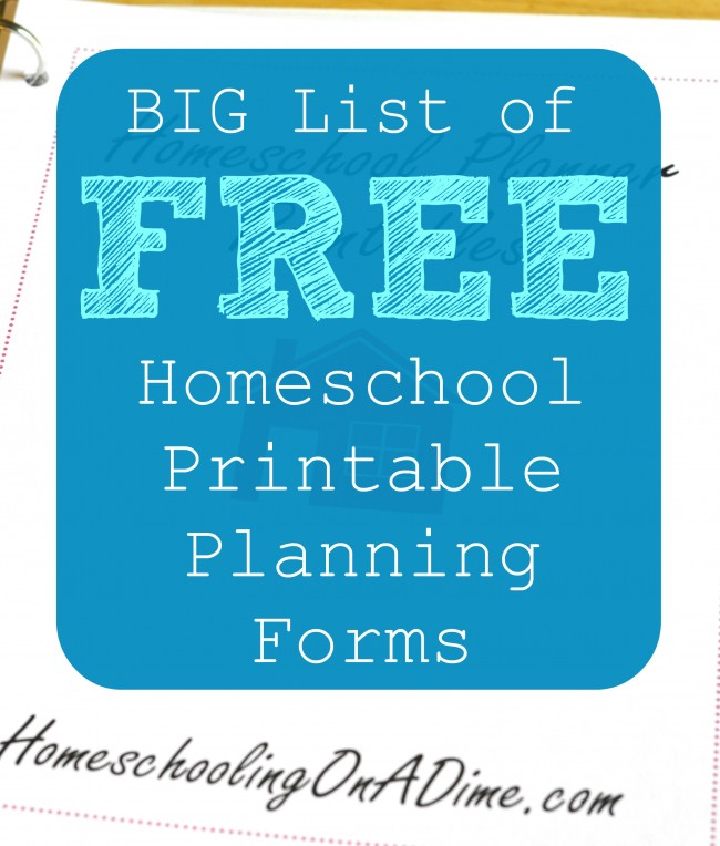 Free Printable Homeschool Planners And Planning Forms