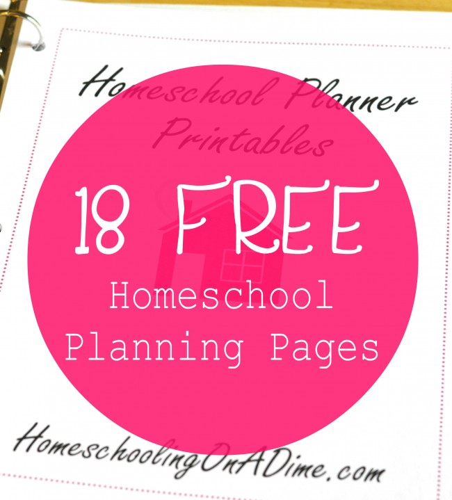 18 Free Homeschool Planning Pages