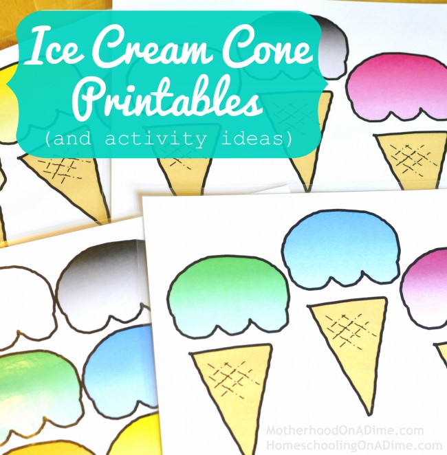 Free Ice Cream Cone Printables and Activities