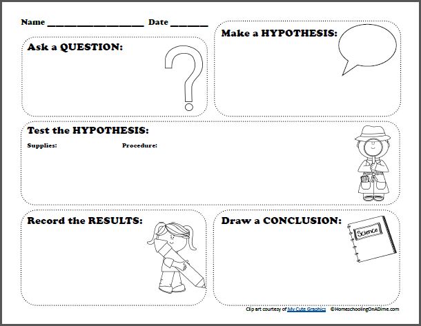 free scientific method printable worksheet for kids