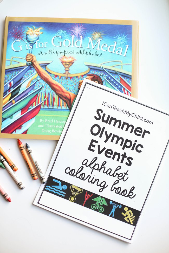 Olympic Events Alphabet Coloring Book